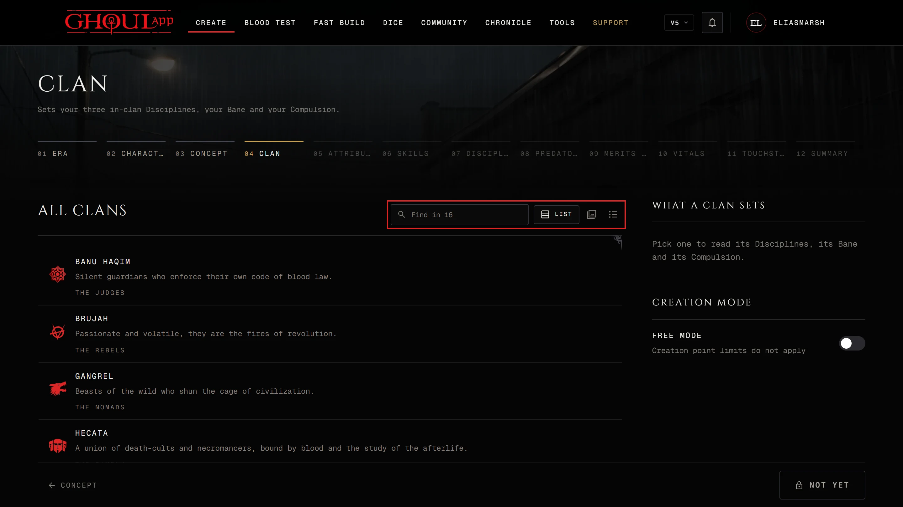 The V5 Clan step toolbar